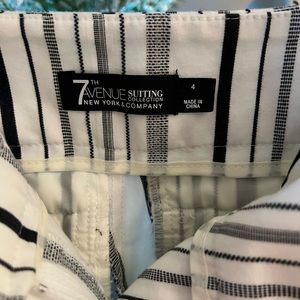 Black and White Striped Pants, Brand New, with pockets, size 4